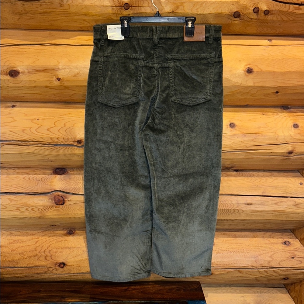 Free People NWT Deep Trance Dropped Corduroy Jeans Size 30 in Keepsake Clover - Picture 11 of 13